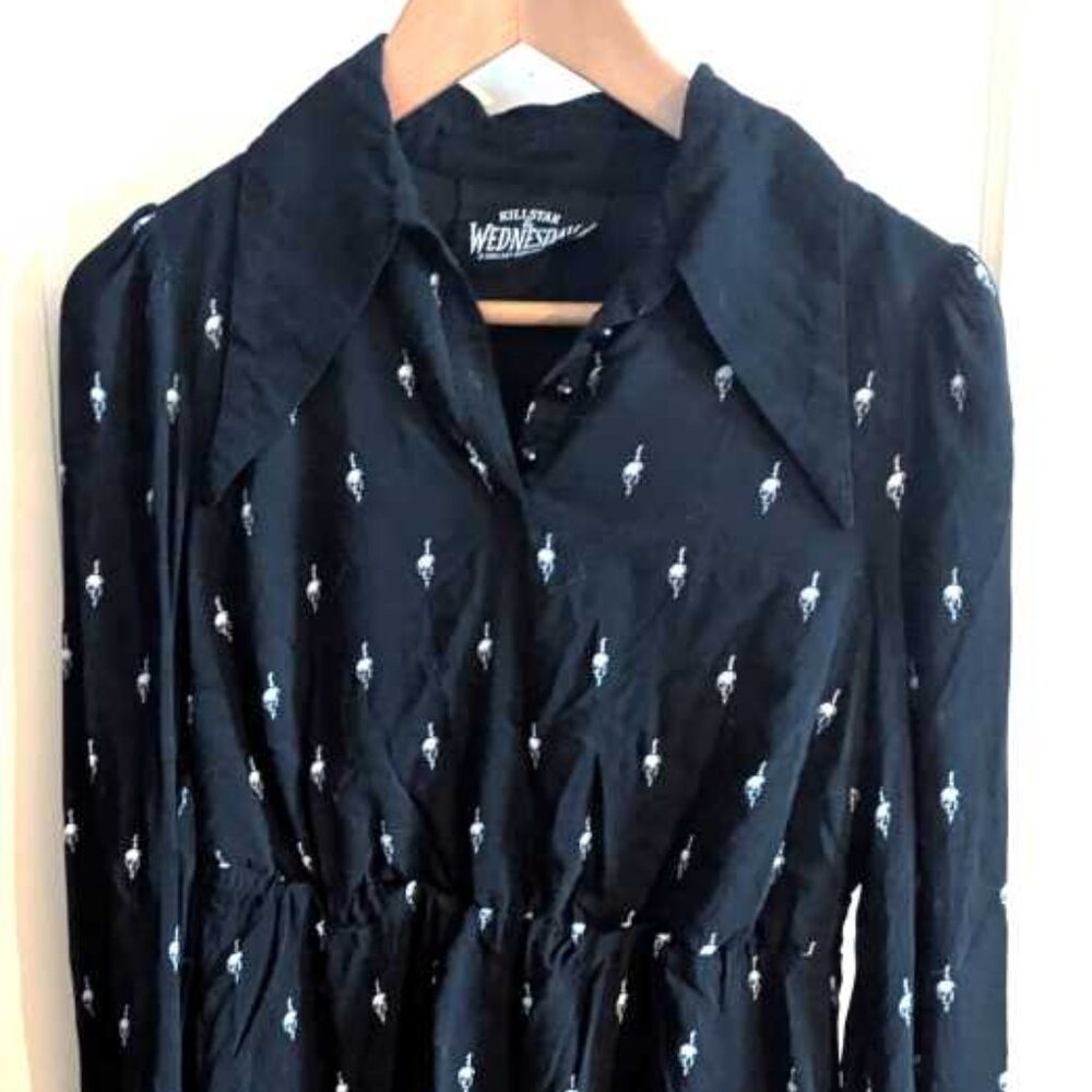 Detest Babydoll Mini Dress collab with Wednesday x Killstar Size Small